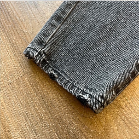 Princess Polly mid -waisted straight leg mom jeans with distress - Picture 2 of 5